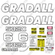 Fits Gradall 532C Decal Kit Telehandler - 7 YEAR OUTDOOR 3M VINYL!