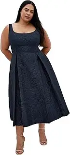 [City Chic] Women's Plus Size Dress - Estella, Navy, 16 Plus