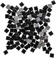 Mandala Art MTBLA Mini Glass Mosaic Tiles Mini Mosaics Glass Tiles 1 Kg, Black Ruby