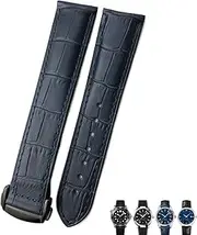 [CEKGDB] 21mm 20mm 22mm Cow Leather Watch Strap for Omega Seamaster 300 Speedmaster Watch Bands