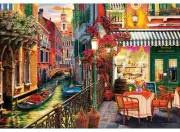 Anatolian Puzzle - Venetian Cafe - 2000 Piece Jigsaw Puzzle #3952, Multicolor