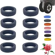 [SEVSO] Luggage Wheel Protection Cover,8 Pcs Luggage Compartment Wheel Protection Cover,Luggage Wheel Covers,Luggage Wheel Protector Covers,Luggage Wheel Covers for Suitcase (Black)