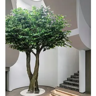 仿真植物盆栽綠植北歐風大型定制榕樹室內落地造景擺件裝飾盆景