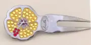 Swarovki Chrystal Divot Tool Yellow Hibiscus