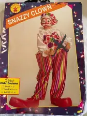 Vintage Rubie's "Snazzy Clown" Child Costume Halloween ~ Medium (8-10)