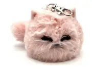 BATH & BODY WORKS PINK CAT PUFFBALL POCKET BAC HOLDER SLEEVE HAND SANITIZER