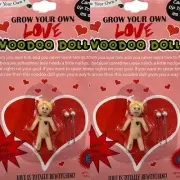 GROW A VOODOO DOLL- 2 PACK! Gag Novelty Funny Growing Love Pins