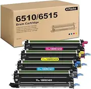 6510 6515 Drum Cartridge Replacement for 108R01420 108R01419 108R01417 108R01418 Compatible for Xerox Phaser 6510DN 6510DNI 6510DNM 6510N WorkCentre 6515DN 6515DNI 6515DNM 6515N Printer (4 Pack)