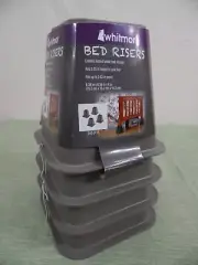 Whitmor Bed Risers Set Of 4 Creates Instant Storage Under The Bed Adds 5.25"