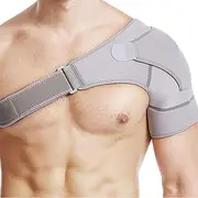 Shoulder Brace for Men Women, Breathable Neoprene Compression Sleeve Wrap Rotator Cuff, Adjustable Shoulder Support for Shoulder Pain Relief, Pressure for Preventing Strains and Dislocation (Grey)