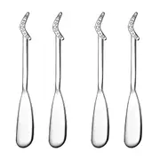 2x 2pc Urban Bush Urban Boomerang Stainless Steel Pate Knives Utensils Silver