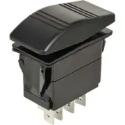 Contura Rocker Switch 12981 Cover with Red Bar Lenses DPDT Black Illuminated