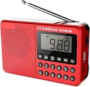 FM/AM/SW Handheld MP3 Player Dual Antenna Full Band Radio Receiver Speaker LED Digital Display 2.1 Channel Support USB Stick/TF Card