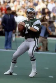 Quarterback Ron Jaworski Philadelphia Eagles drops back to pass at- Old Photo
