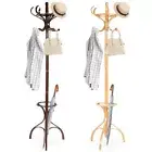 Giantex Coat Rack 12 Rotating Hooks Wooden Hat Clothes Hanger Tree Style 180CM
