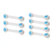 Cabinet Locks, 7pcs, Blue,Adhesive Child Kids Baby Safety Lock for Door Drawers Cupboard Proofing Latches Oven Toilet Fridge Cabinets Tape