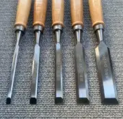 Japanese Carpentry Tools Nomi Chisels 5-Piece Set Traditional NEW