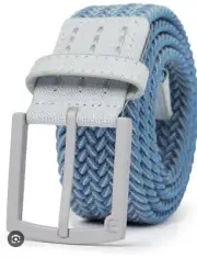 Travis Mathew Reef Diver Belt Canvas Weave Blue Gray Size Small NWT