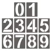 8 Inch Large Plastic Number Stencils, 10 Pcs, Wood, Home