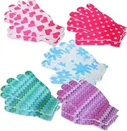 Healeved 10Pcs Mixed Gloves for Exfoliating Body Cleaning Double Sided Scrubber for Neck Back Arms Legs Gentle Sensitive Skin Promotes Smooth Skin