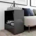 High Gloss Side Table Wooden Sofa Lounge Lamp Bed Bedside Storage Coffee Drawers