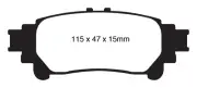 EBC DP41850R Disc Brake Pad Set FITS 13 lexus gs350 3 5 rwd yellowstuff rear bra (for: Lexus)