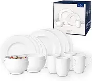 [Villeroy & Boch] for Me, Tableware Starter Set for 4 People consisting of Bowls, Plates & Mugs, 16 Pieces, Premium Porcelain, White