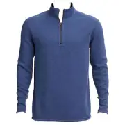 Tommy Bahama Double In Paradise Half Zip Reversible Sweatshirt Dockside Blue M