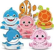 60pcs Ocean Animal Party Paper Plates Sea Animal Shaped Plates Party Supplies Under the Sea Tableware for Kids Boys Girls Birthday Preschool Classroom Underwater Creatures Baby Shower Party Favors 7"