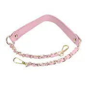 24" Iron Flat Chain Straps Purse Shoulder Bag DIY Replacement, 2Pcs Pink Gold