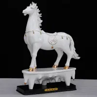 在飛比找Yahoo!奇摩拍賣優惠-大雷招財鋪-陶瓷馬擺件十二12生肖瓷器馬客廳工藝品招財風水家
