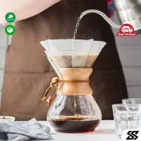 在飛比找蝦皮購物優惠-一個兩杯咖啡服務器 Chemex Drip Pour Ove