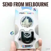 NEW Popsockets PopMount Multi Surface Phone Wall Mirror Car Mount (Black)