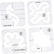 BELLIFFY 4Pcs Shaped Quilting Template Set for DIY Craft Sewing Durable Acrylic Patchwork Tools for Creative Quilting Projects Easy to Use for Tailors and Hobbyists