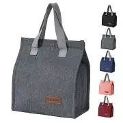 Lunch bag, Insulated Lunch Bag for Women Men Large Lunch Box Container Gray