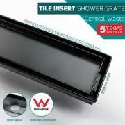 Watermark Black Tile Insert Linear Shower Grate Long Floor Drain Waste SUS304