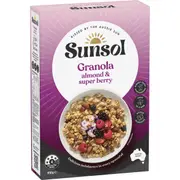Sunsol Granola Almond & Super Berry 450g