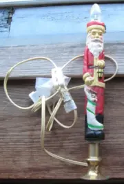 Retro Electrical Santa Candle Lamp NIB Trimings Etc. OF7