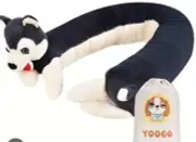 Yoogo Grey & White Husky Dog 36" Door Draft Stopper
