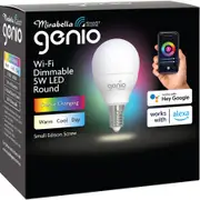 Mirabella Genio Fancy Round WiFi 5W SES 470Lumen RGB+CCT Dimmable 2700K - 6500K