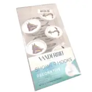 Vanderbilt Nautical Shower Hooks Set of 12 Anchor and Ship Oval Design NWT