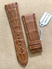 Harry Winston Avenue C Chorono Watch Strap Matte Brown Alligator 28/18 70/115 Sg
