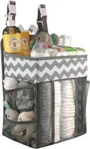 Hanging Nappy Caddy Organiser - Large Nursery Storage for Essential Newborn Baby