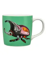 [Maxwell & Williams] Pete Cromer Garden Party Mug 370ml Rhino Beetle Gift Boxed in Green