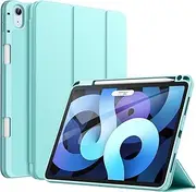 JETech Case for iPad Air 11-Inch M3/M2 (2025/2024), iPad Air 5/4 (2022/2020 5th/4th Generation 10.9-Inch) with Pencil Holder, Slim Tablet Cover with Soft TPU Back, Auto Wake/Sleep (Mint Blue)