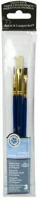 Royal Brush Camel/Bristle Value Pack Brush Set-3/Pkg