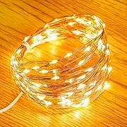 Brightown Fairy String Lights, 33Ft 100 LED Mini Battery Operated Fairy Lights Copper Wire Twinkle Lights Mason Jar Lights, Waterproof Starry Firefly Lights for Party Wedding Christmas Decor