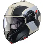 Duke Evo Indy Matt Black Beige Flip Up Helmet