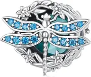 [Teleye] Dragonfly Bead Charm 925 Sterling Silver Charm Fits For Pandora Bracelet Necklace