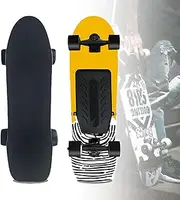 Electric Skateboard with Wireless Remote Control, Adult Electric Longboard, 4 Speeds, 150kg Load Capacity, Up to 26 Km Range, Maximum Speed of 22 Km/H, Easy to Carry
